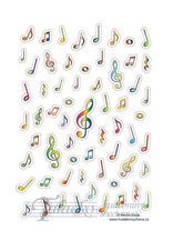 Samolepky - notové, list formátu A4